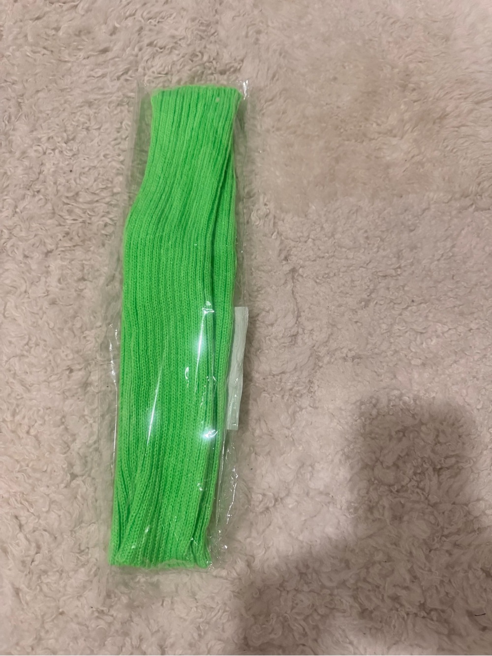 NIB - Neon Green Ribbed Leg Warmers 80's Theme